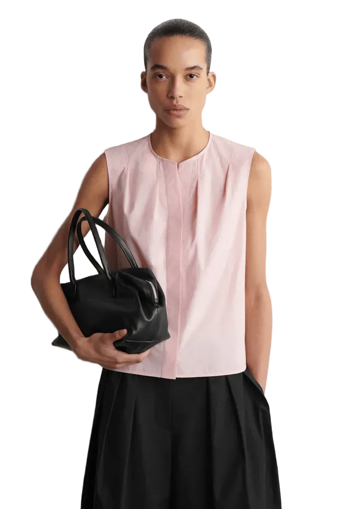 PLEATED SLEEVELESS TOP