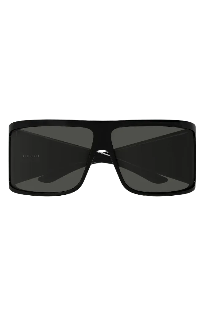 74mm Gradient Oversize Shield Sunglasses