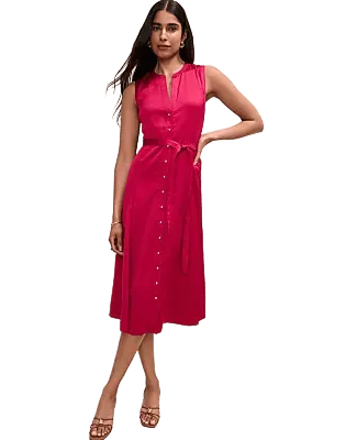 Belted Flare Midi Dress