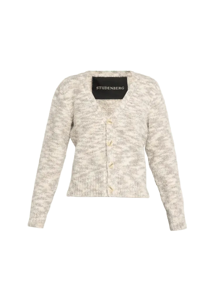 Jaspe Cloud Boucle V-Neck Cardigan