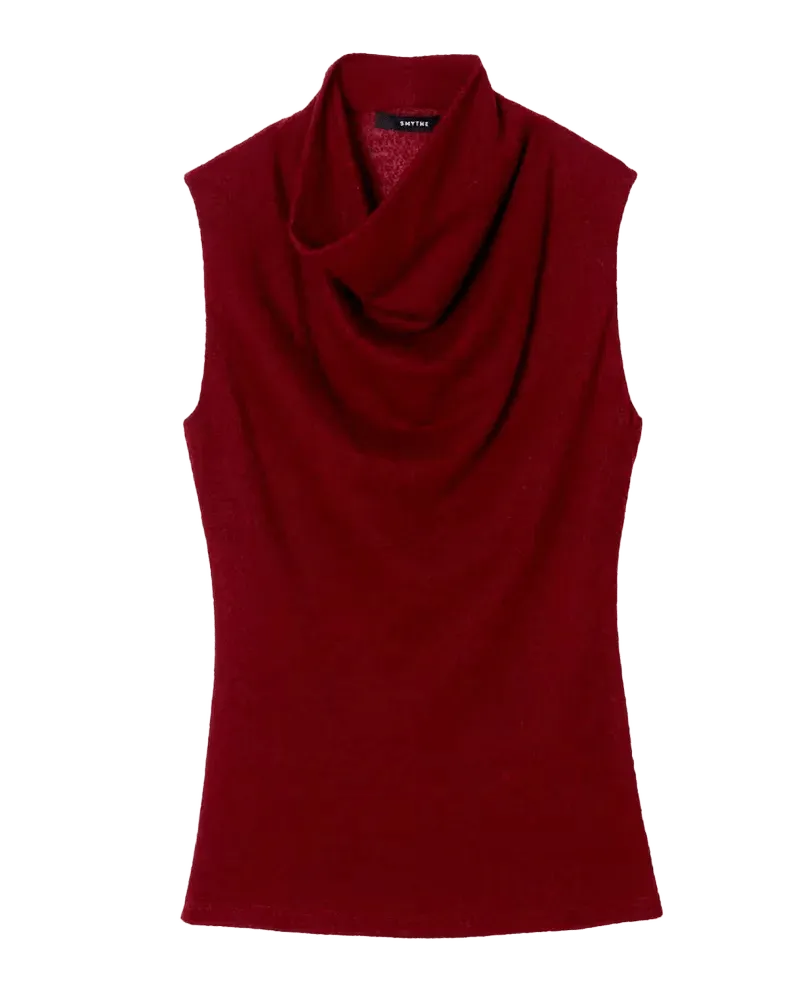 Smythe Wool-Blend Bouclé Cowlneck Top