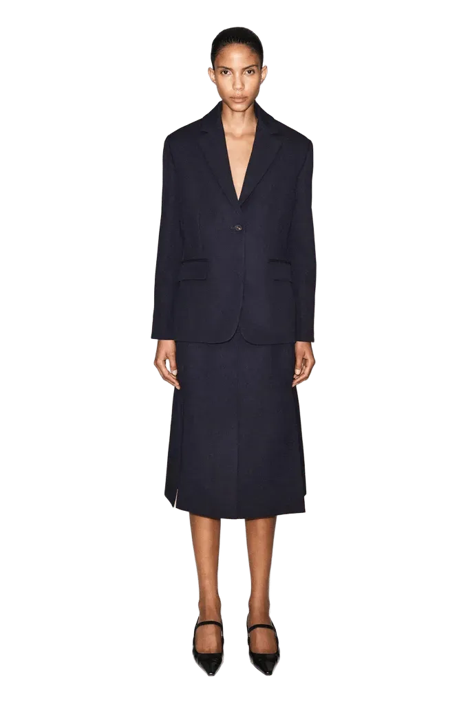 SINGLE-BREASTED WOOL BLAZER