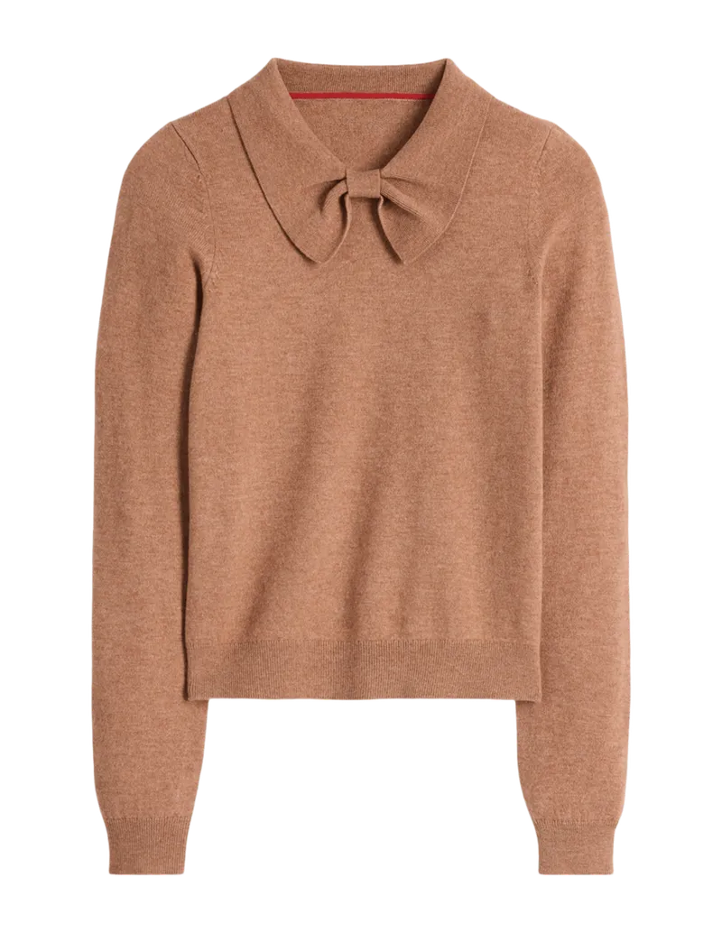 Bow Neck Knitted Sweater