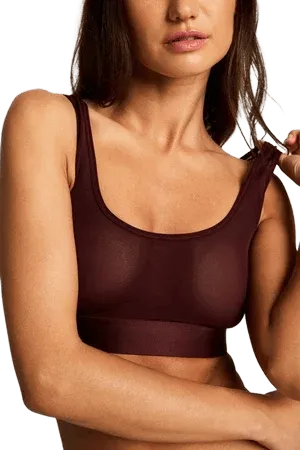Sieve Bra Top in Garnet