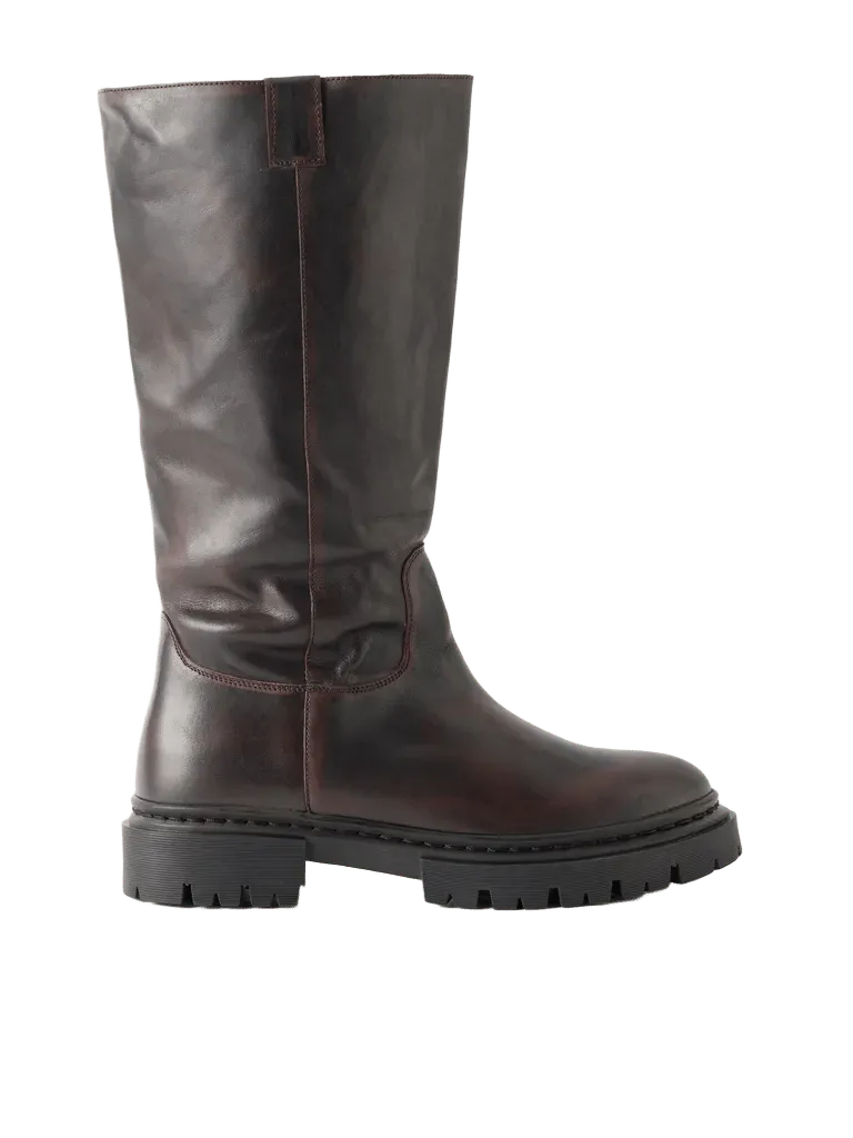 Emmett leather knee boots