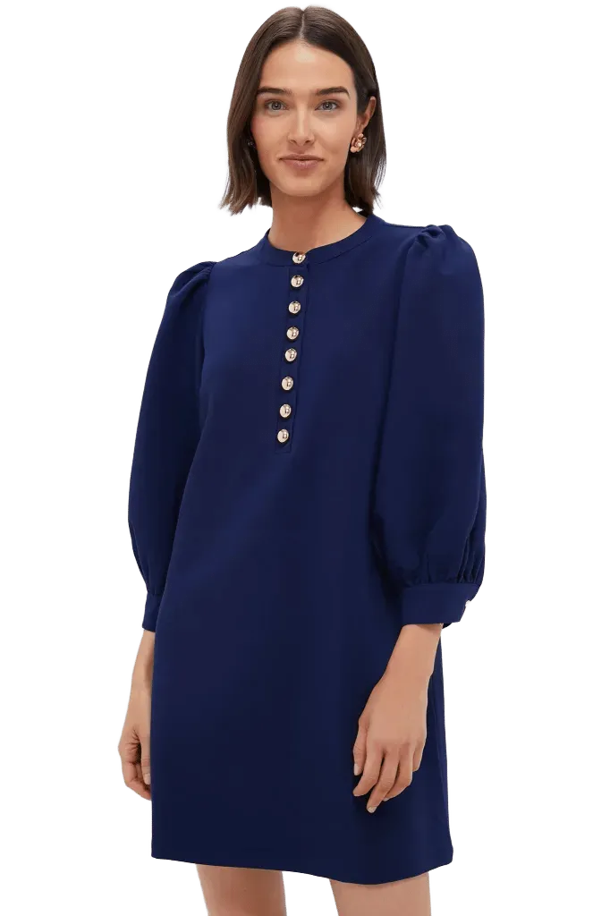 Navy Crepe Samantha Dress
