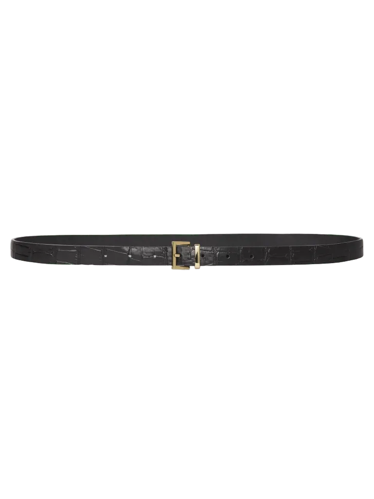 The Petite Croc Belt -- Black