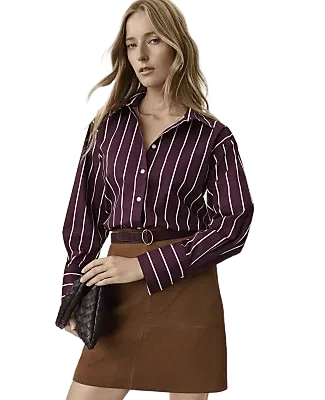 Striped Oversized Button Down Shirt