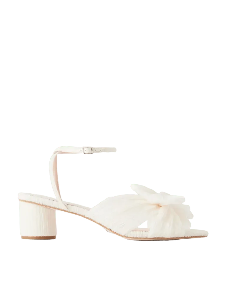 Dahlia bow-detailed organza sandals