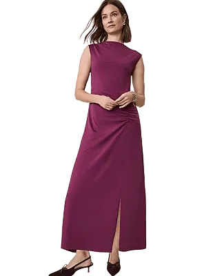 Ruched Column Midi Dress
