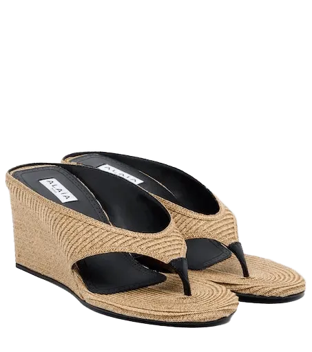 Cube wedge sandals