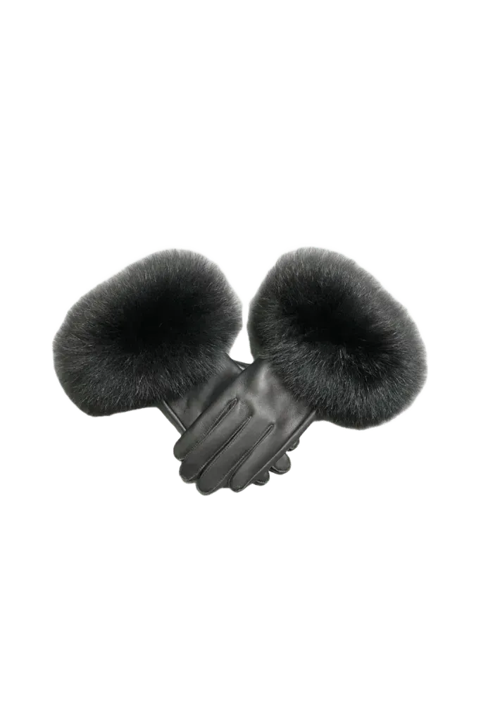 Susanna Chow Dawson Leather Fur Gloves