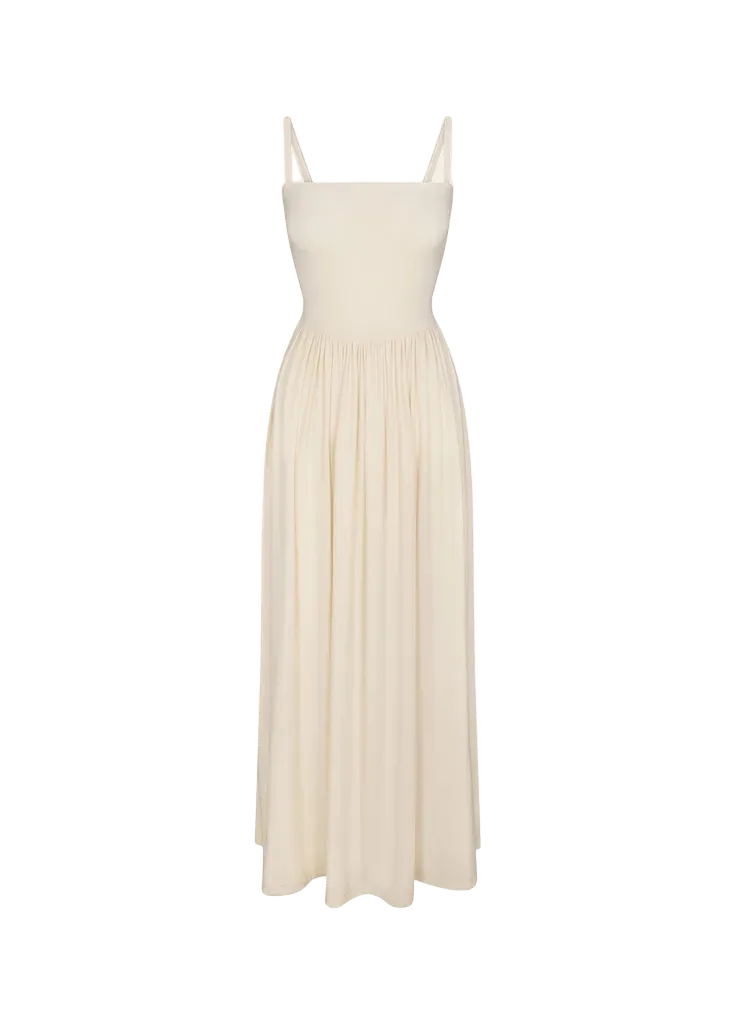 ANEMOS Gathered Waist Maxi Dress
