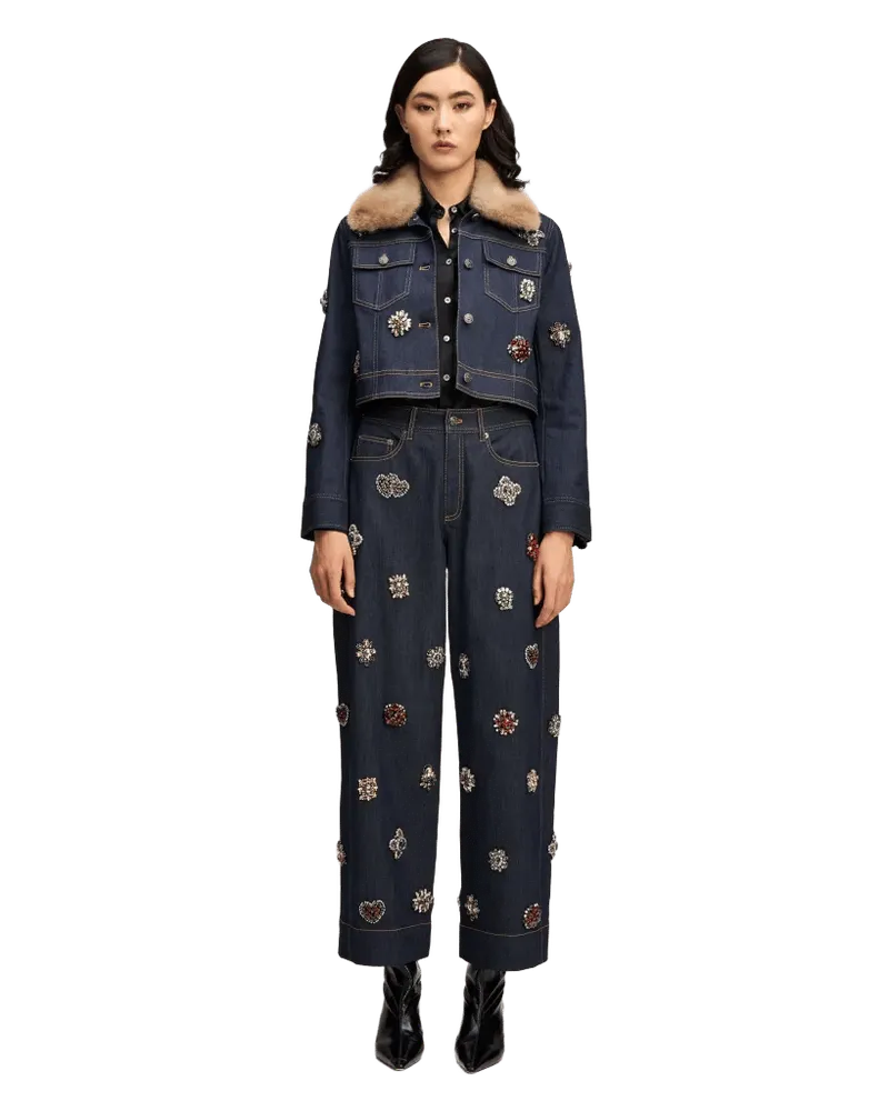 Baroque Patches Fur Collar Lexie Jacket