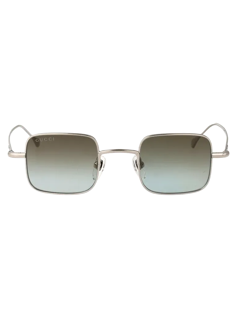 Gucci GG1813S Square Metal Frame Sunglasses — Silver