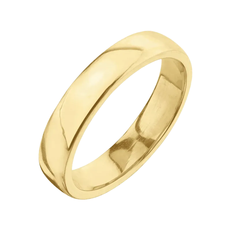 Classic Wide Gold Band, 4.5mm