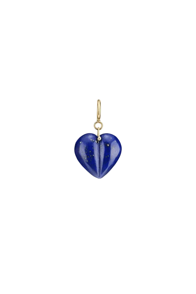 Lapis Mini Split Heart Charm