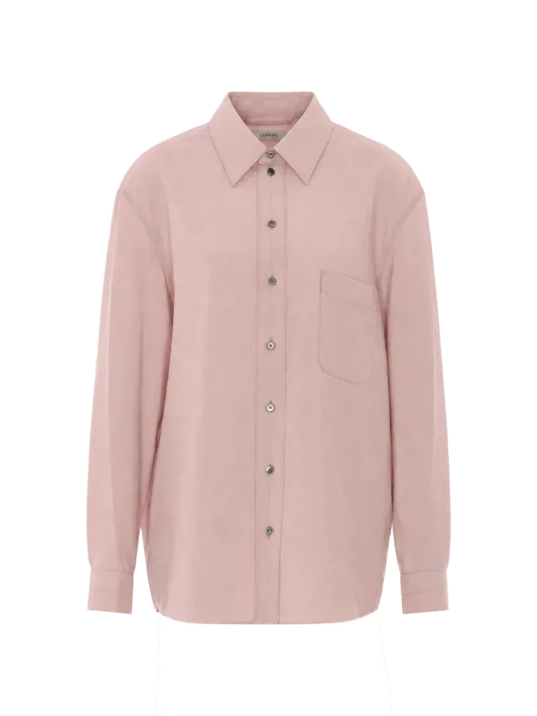 LEMAIRE regular shirt in dry silk