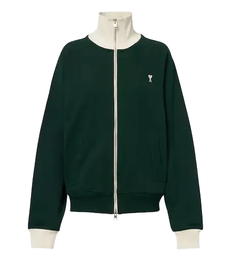 Ami de Coeur cotton jersey zip-up hoodie