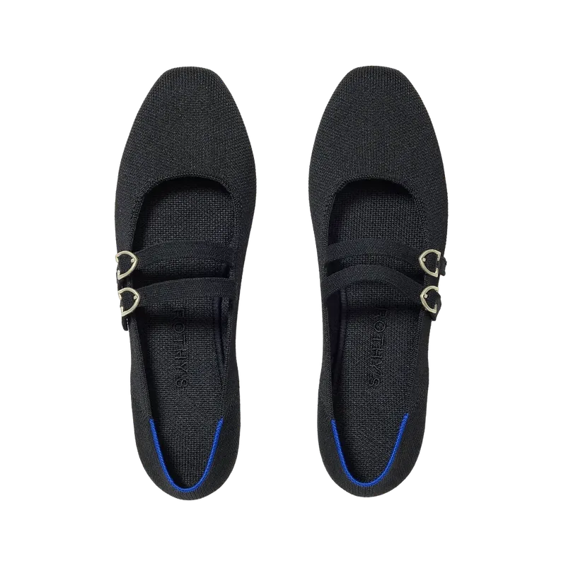 The Double Buckle Mary Jane - Black