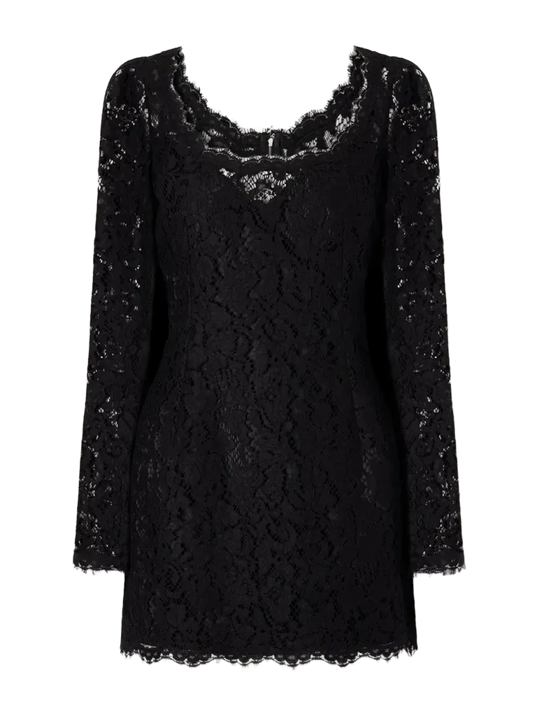 Corded lace mini dress