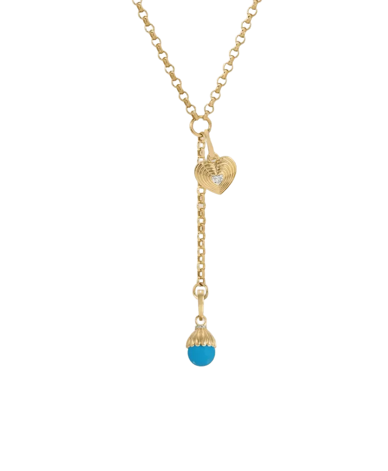 Double Take Diamond and Gemstone Charm Necklace