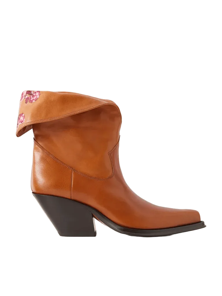 Azelan floral-embroidered ankle boots
