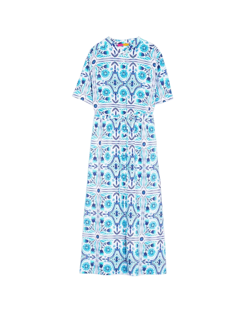 Aroa Dress in Azul Lino