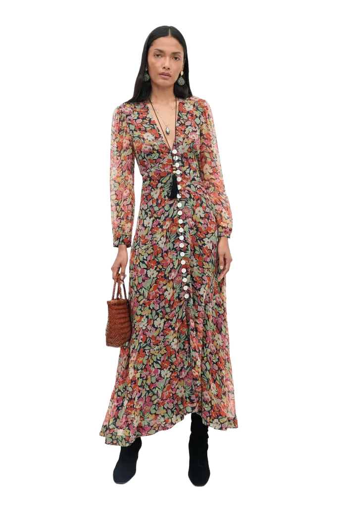Avalyn Georgette Midi Dress