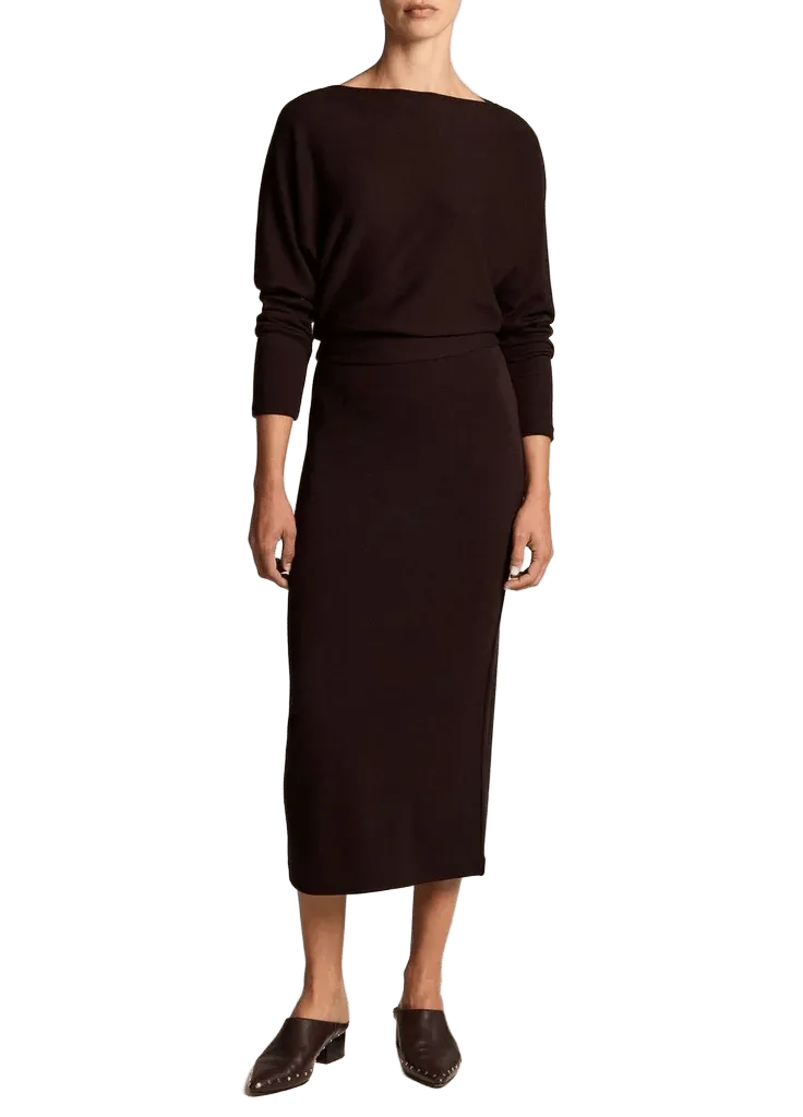 Cozy Stretch-Jersey Midi Dress