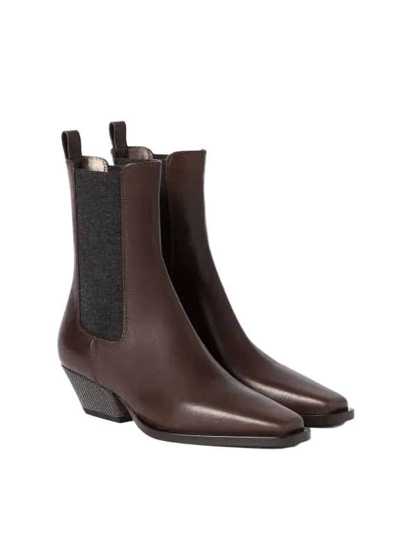 Riding calfskin Chelsea boots