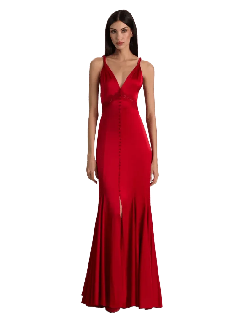 NISA TWIST STRAP MAXI DRESS - HIBISCUS