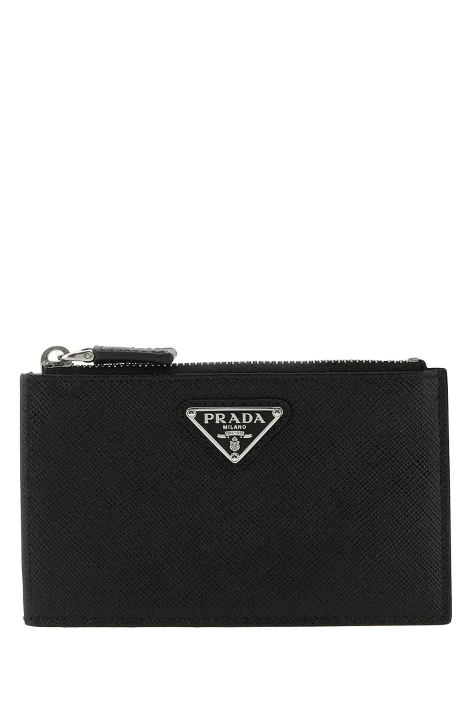 Prada Saffiano Leather Card Case — Black