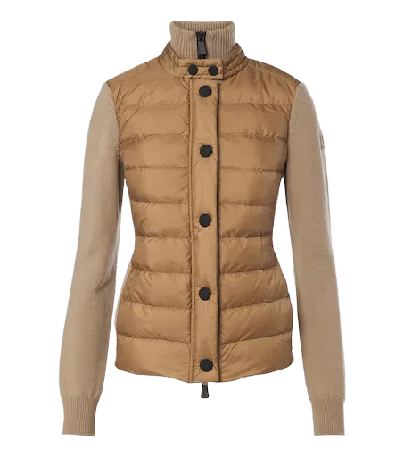 Down-paneled cardigan