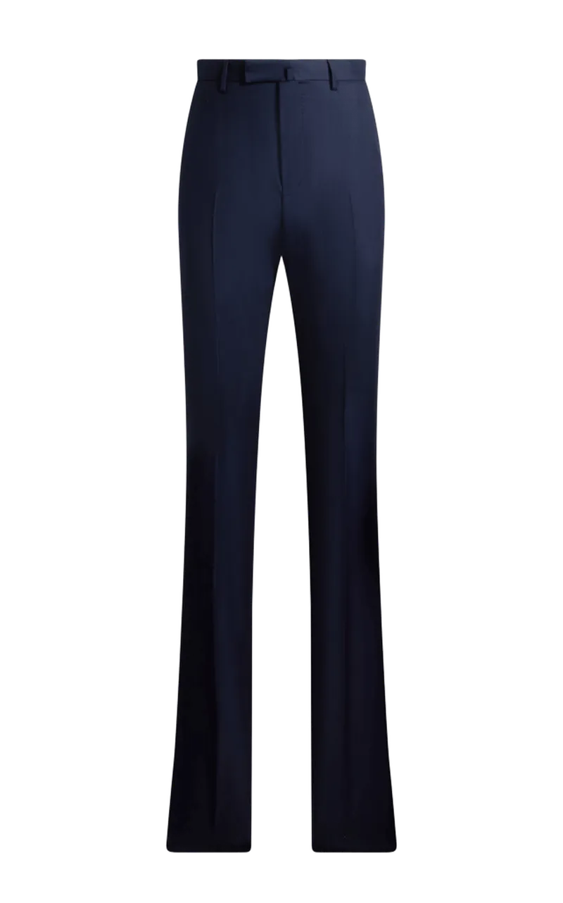 Wardell Mid-Rise Wool Straight-Leg Pants