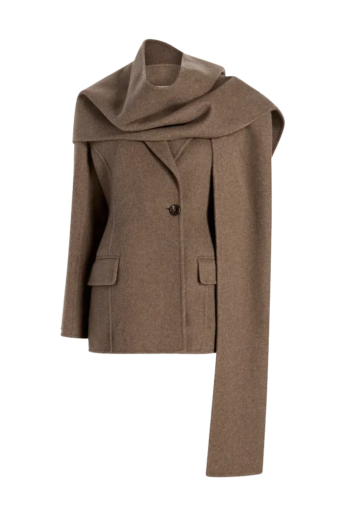 Sablier Scarf Blazer in Cashmere Wool Blend