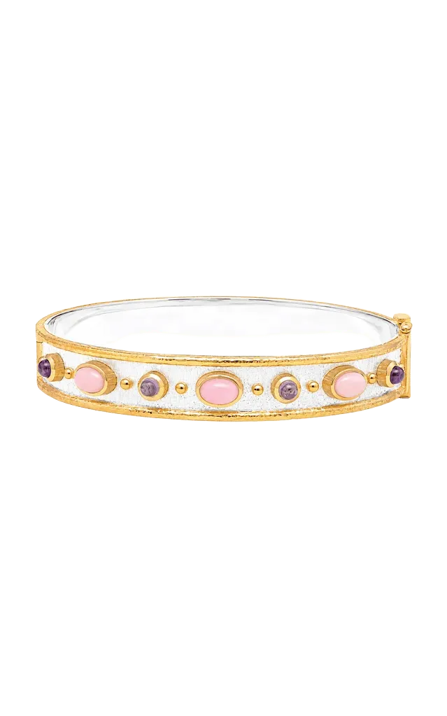Silver & Pink Byzance Bracelet