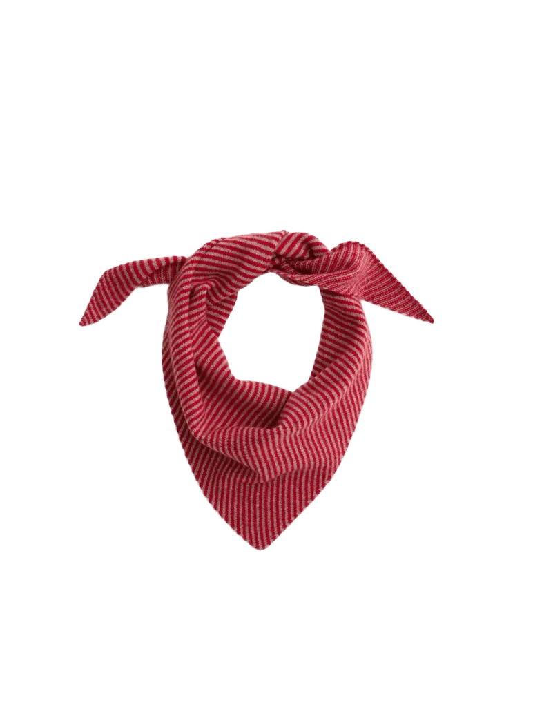 Flynn Striped Handkerchief Scarf in Wool
