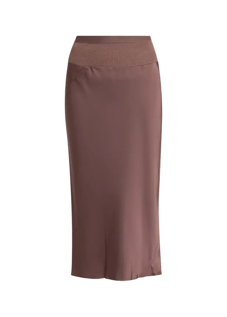 Satin Bias Midi-Skirt