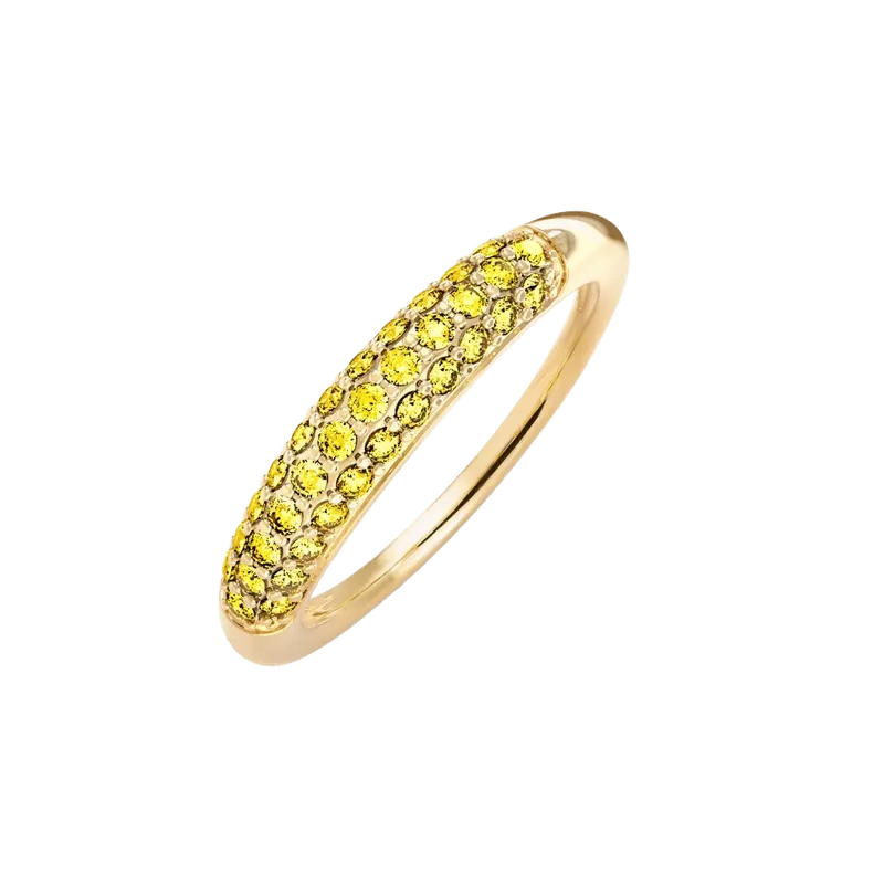 Adelaide Pavé Canary Diamond Ring