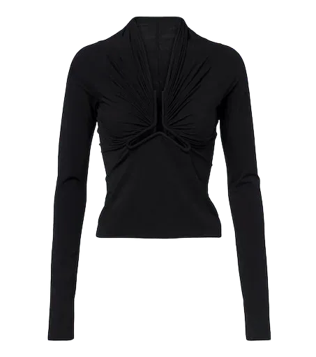 Allanah gathered jersey top