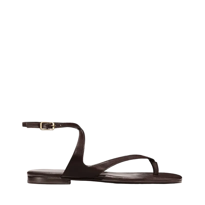 The Palermo Sandal - Espresso Nappa