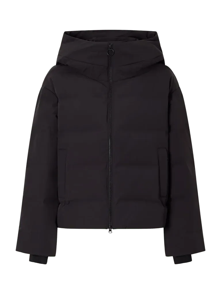 Aurora hooded quilted shell down ski jacket