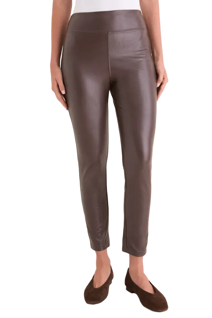 Brown Leather Leggings
