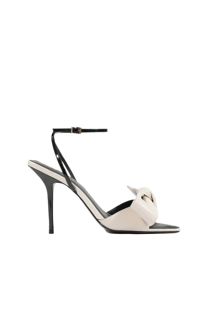 Elodie Buckle Bow Leather Sandal