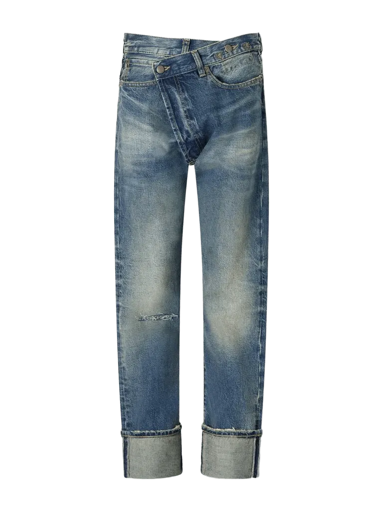Cuffed Crossover Jean X straight-leg jeans