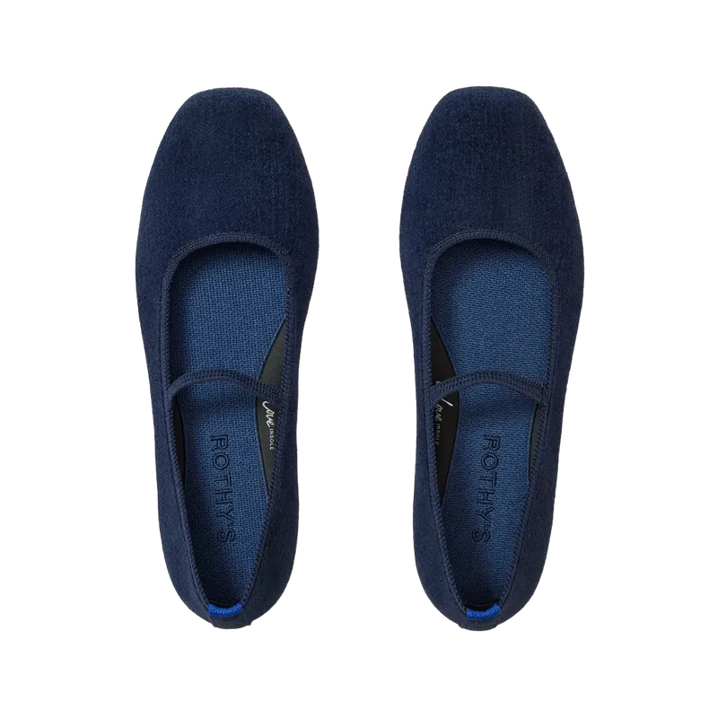 The Max Square Mary Jane - ReVelvet Navy