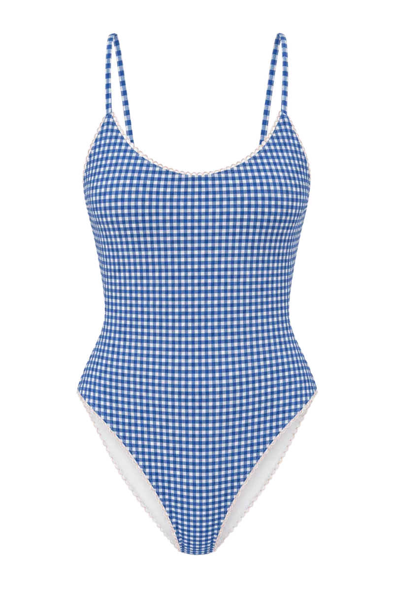 Positano One Piece ~ Blueberry Gingham