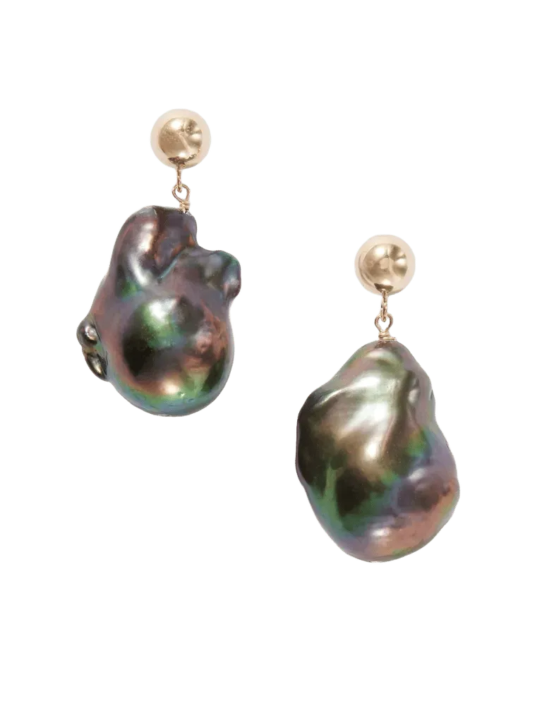 Nymph 14-karat gold and black pearls earrings - multi - One Size