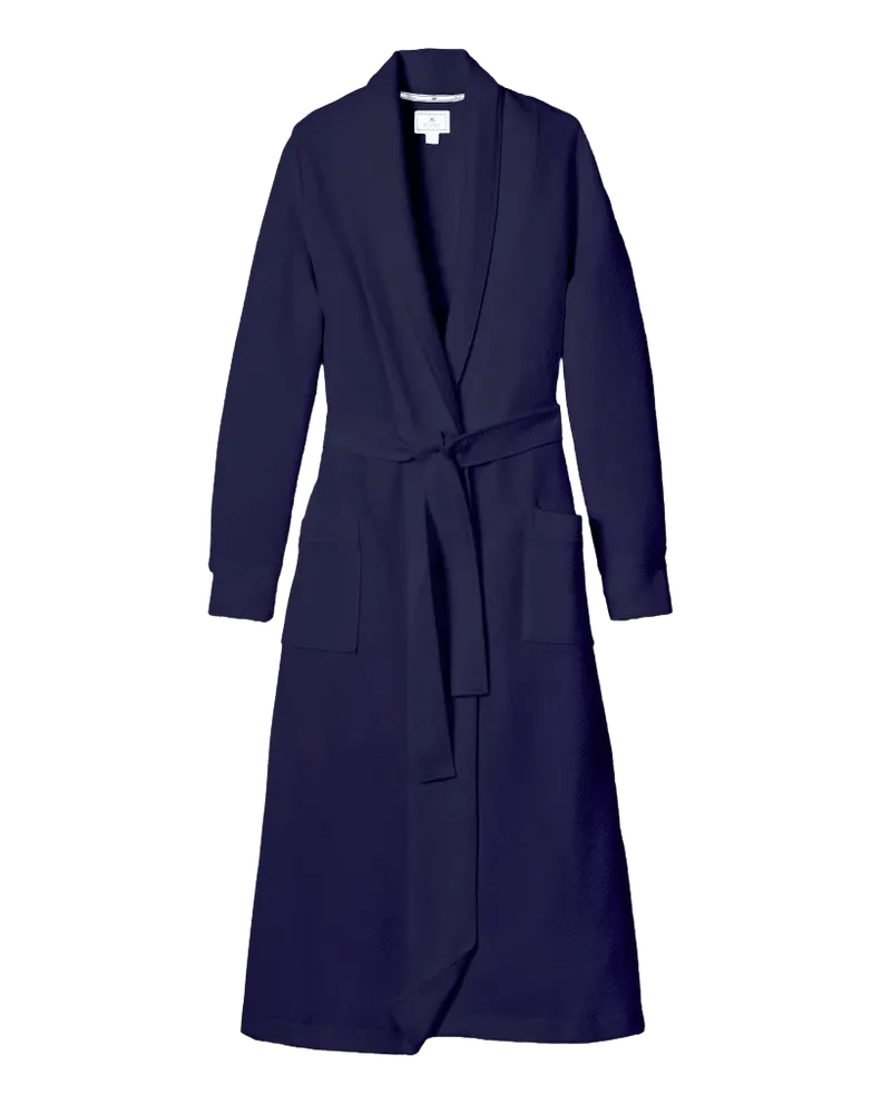 Women's Pima Ophelia Robe in Blue Dusk Jacquard